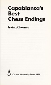 Cover of: Capablanca's Best chess endings by José Raúl Capablanca