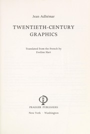 Cover of: Twentieth-century graphics.