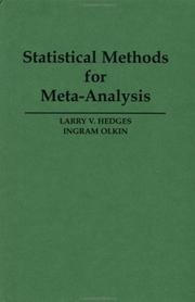 Statistical methods for meta-analysis by Larry V. Hedges