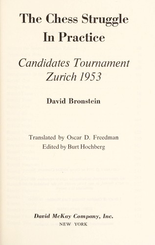 Zurich International Chess Tournament, 1953 (Dover Chess)