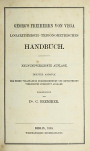 Cover of: Logarithmisch-trigonometrisches Handbuch