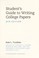 Cover of: Student's guide to writing college papers
