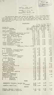 Cover of: Special seed [price] list | Conyers B. Fleu, Jr. (Firm)