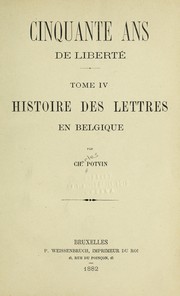 Cover of: Histoire des lettres en Belgique