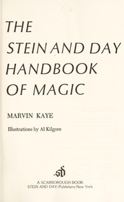Cover of: The Stein and Day handbook of magic