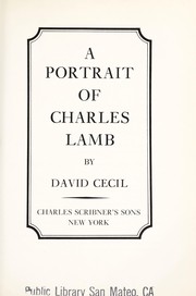 Cover of: A portrait of Charles Lamb by Cecil, David Lord