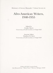 Cover of: Afro-American writers, 1940-1955 | 
