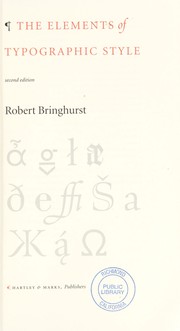 Cover of: The elements of typographic style by Robert Bringhurst