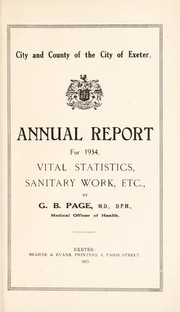 Cover of: [Report 1934]