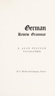 Cover of: German review grammar.