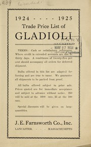 Cover of: Trade price list of gladioli: 1924-1925
