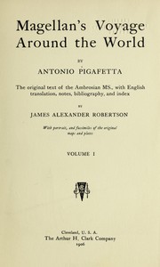 Cover of: Magellan's voyage around the world by Antonio Pigafetta