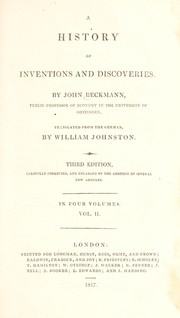 Cover of: A history of inventions and discoveries by Johann Beckmann, Johann Beckmann