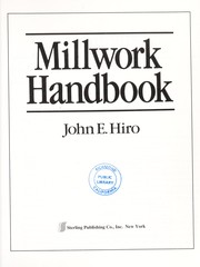 Millwork handbook by John E. Hiro