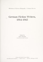 Cover of: German fiction writers, 1914-1945