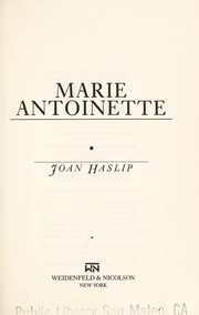 Cover of: Marie Antoinette by Joan Haslip