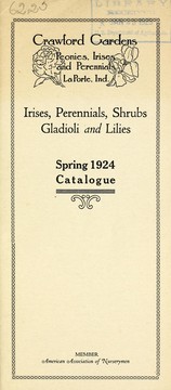Cover of: Irises, perennials, shrubs, gladioli and lilies: Spring 1924 catalogue