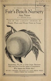 Cover of: Fair's Peach Nursery, one of the largest growers of peach, plum and pecan trees