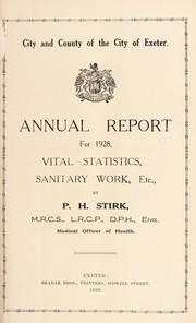 Cover of: [Report 1928]