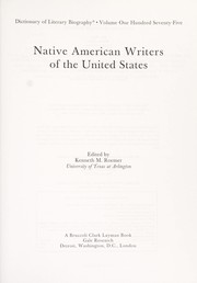 Cover of: Native American writers of the United States