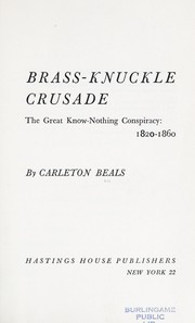 Cover of: Brass-knuckle crusade by Carleton Beals