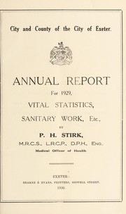 Cover of: [Report 1929]