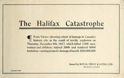 Cover of: The Halifax catastrophe by 