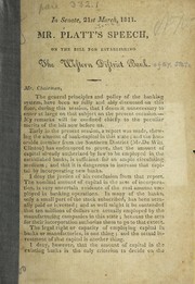 Cover of: In Senate, 21st March, 1811 | Jonas Platt