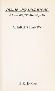 Inside Organizations by Charles Brian Handy