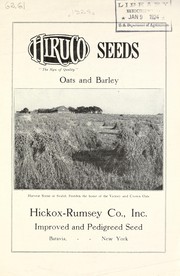 Cover of: Hiruco seeds: oats and barley