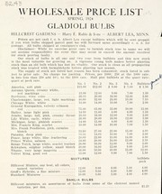 Wholesale price list spring 1924 by Hillcrest Gardens