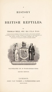 Cover of: A history of British reptiles