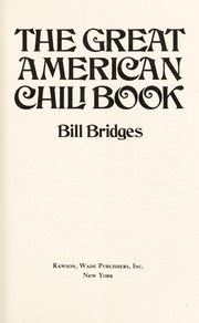 Cover of: The great American chili book