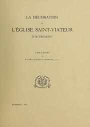 Cover of: La décoration de l'Église Saint-Viateur d'outrement