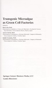 Cover of: Transgenic microalgae as green cell factories