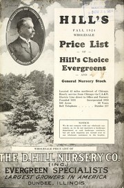 Cover of: Hill's fall 1924 wholesale price list of Hill's choice evergreens and general nursery stock