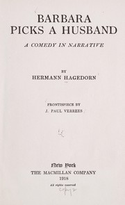 Cover of: Barbara picks a husband: a comedy in narrative