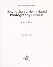 Cover of: How to start a home-based photography business