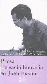 Cover of: Prosa i creació literària en Joan Fuster