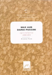 Cover of: Max Aub, Dario Puccini: epistolario (1959-1972)