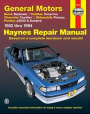 Cover of: General Motors J-cars automotive repair manual by Warren, Larry.