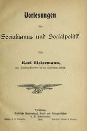 Vorlesungen über Socialismus und Socialpolitik by Karl Biedermann