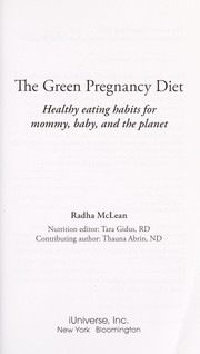 Cover of: The green pregnancy diet