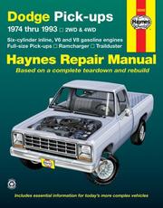 Cover of: Dodge pick-ups automotive repair manual