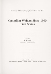 Cover of: Canadian writers since 1960.