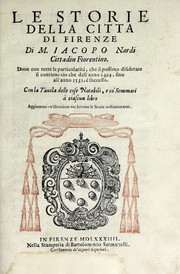 Cover of: Le storie della citta di Firenze