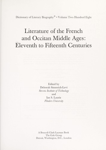 Literature of the French and Occitan Middle Ages by edited by Deborah Sinnreich-Levi and Ian S. Laurie.