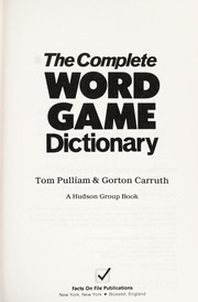 Cover of: The complete word game dictionary