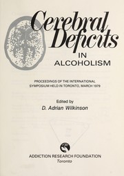 Cover of: Cerebral deficits in alcoholism | 