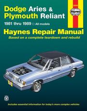 Cover of: Dodge Aries and Plymouth Reliant, 1981-1989